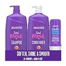 Aussie Total Miracle Shampoo, Conditioner and 3 Minute Miracle Treatment Bundle Pack (1,792 mL Total)