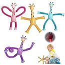 D J ENTERPRISE 1PCS Telescopic Suction Cup Giraffe Toy, Pop Tubes Sensory Toy for Kids, Fidget Toys, Sensory Tubes, Suction Cup Pop Tube Giraffe Toys, Stretchy Giraffe Suction Toy, Funny Gift
