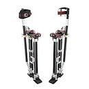 VEVOR Drywall Stilts, 61-101.6 cm Adjustable Aluminum Tool Stilts with Protective Knee Pads, Durable and Non-Slip Work Stilts for Sheetrock Painting, Walking, Taping, Black…