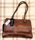 Bueno Collection Tobacco Brown Faux Leather Western Style Handbag Satchel NEW