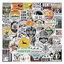 Go Hunting Stickers |50 Pcs Hunter Hunting Waterproof Vinyl Decals for Water Bottles Laptop Luggage Cup Computer Mobile Phone Skateboard Guitar Helmet Snowboard Décor