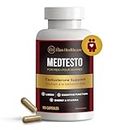 MedTesto Natural Testosterone Booster for Men, Estrogen Blocker, Male Enhancing Pills, Supplement Natural Strength and Energy, Muscle Growth, Promotes Fat Loss, Increase Male Performance, 90 Count