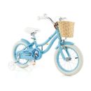 14-Inch Kids Bike with Training Wheels and Adjustable Handlebar Seat-Blue - Col