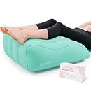 LOKFEHRE Leg Elevation Pillow,Inflatable Wedge Pillows,Comfort Leg Pillows for Sleeping,Reduce Swelling,Suitable for improving Sleep Quality,Pregnant,Injury,Recovery (Blue-Green)