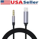 For iPhone 7 8 X XR 11 12 13 Pro Max 8 Pin to 3.5mm AUX Audio Car Adapter Cord