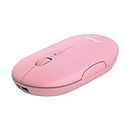 Trust Puck Mouse Wireless Ricaricabile, Bluetooth o 2.4 GHz con Mini Ricevitore USB, Silenzioso, Pulsante DPI, Mouse Bluetooth Ergonomico ‎Senza Fili per PC, Macbook, Mac, Computer, iPad - Rosa