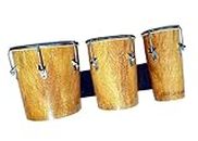 RAM musical Bongo Drum set set of 3 -Brown