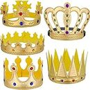 Xinzistar 5 Pieces King Crowns Kids King Hat King Queen Crowns Kids Adult Birthday Tiara Party Crown Hat Gold King Crown for Birthday Party Supply