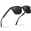 CARFIA Retro Square Mens Sunglasses Polarised Eyewear 100% UV Protection for Driving Travel