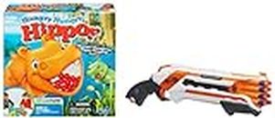 Nerf Rough Cut 2X4 Elite Blaster & Hasbro Gaming Hungry Hungry Hippos,Board Game,Multi