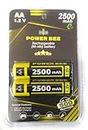 KP Original Power BEE Buttontop AA 1.2v 2500mAh Rechargeable (Ni-Mh) Battery (Pack of 2)