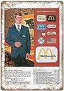 Targa in latta da 20 x 30 cm McDonald's Uniform Catalog Decor Wall Poster in metallo Retro Targa Segnale di avvertimento Artigianato per Ufficio Cafe Club Bar