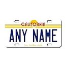 Personalized California License Plate 3" X 6" (inches) Fiberglass Reinforced Plastic. Add Your Name, Text or Numbers.Great Size for Bikes, Bicycles, Kid's Ride on Cars, Wagons, Walkers etc. VER.2