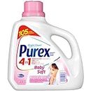 Purex 2582205 Purex Baby Soft, Hypoallergenic Liquid Laundry Detergent, 4.23L, 105 Loads, Blue