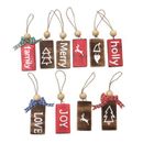 Farmhouse Christmas,'Handcrafted Wood Christmas Ornaments (Set of 10)'