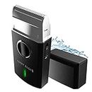 Perry Ellis Mens Travel Electric Shaver | Nickel Foil Shaver, Beard Trimmer for Men | USB Rechargeable Face Shaver, Facial Hair Trimmer for Men | 150-Min Batt | IPX4 Water-Resistant, Protective Cap