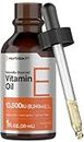 Horbäach Vitamin E Oil | 13,800IU | 1oz | Vegetarian, Non-GMO, and Gluten Free Formula | Naturally Sourced Liquid Supplement