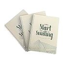 Le Schön’s multipurpose Diary / Notebook Wiro bound Size B5 (7”x9”) Pack of 3 Single line ruled writing pages Best use for students, office, business houses,White,B6