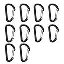 10Pcs Wiregate Carabiner Clip Heavy Duty Accessory Clip Large Size for Hiking Camping Fishing Outdoor Backpack Strong Carabiner