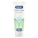 Durex Lube Naturals Intimate Lubricant Gel for men & women - 100 ml | 100% Natural ingredients | Compatible with condoms & toys, White, 100 ml