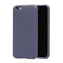 LIRAMARK Liquid Silicone Soft Back Cover Case for Apple iPhone 6 / 6S (Midnight Blue)