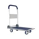 Lifetime Appliance Upgraded Foldable Push Cart Dolly | 330 lbs. Capacity Moving Platform Hand Truck | Heavy Duty Space Saving Collapsible | Swivel Push Handle Flat Bed Wagon