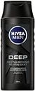 Nivea Men Deep Nourishing Shampoo 6 Pack (6 x 250 ml) Revitalising Hair Shampoo with Activated Carbon for Daily Use Hair Care Removes Grease and Styling Residues