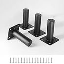 Masendelk Black Furniture Legs 3.15 Inch / 80mm, 4pcs Modern Sofa Legs Cabinet Replacement Legs, Heavy Duty Metal Legs with Mounting Screw for Furniture Couch Sofa TV Cabinet Dresser Desk Risers