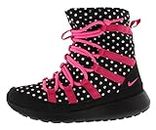 Nike Kid's Roshe One Hi Print GS, Black/Pink POW-Vivid Pink-White, Youth Size 7