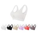 ERKIES Breathable Cool Lift Ups Air Bras Women Seamless High Supports Mesh Sports-Bras No Underwire Large Bust (L,set6)