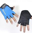 UBERSWEET® A blueLong Fingerless Ultralight Cycling Elastic Outdoor Sports Fitness Fishing Camping Guantes Ciclismo