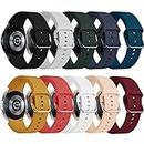 Arsfit 10 Pack Bands Compatible for Samsung Galaxy Watch 5 Galaxy Watch 4 40mm 44mm / Galaxy Watch 4 Classic 42mm 46mm Band, Silicone Strap with Colorful Buckle for Galaxy Watch 5 Pro 45mm Women Men