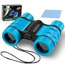OSDUE Kids Telescope Outdoor Toys, 4x30 High Resolution Binoculars for Kids Toys Educational Learning Kids Binoculars for Sports and Outside Play, Gifts for Age 3-12 Years Old Boys Girls (Blue)