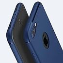 WOW IMAGINE Soft 360 Degree All Sides Protection with Anti Dust Plugs Shockproof Slim Silicone Back Case Cover Compatible with Apple iPhone 8 Plus/iPhone 7 Plus (5.5 inch Screen) - Navy Blue