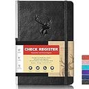 Check Registers for Personal Checkbook,Checkbook Register for Personal or Business, A5 Hardcover Registers Log to Track Payments, Deposits & Finances Transaction Black