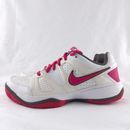 Womens NIKE City Court White Pink Athletic Tennis Shoes 488136-105  5 UK 7.5 US