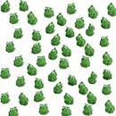 Xifyjus Tiny Frog | Challenge Hiding Frog, Mini Frog Garden Decor, Mini Resin Frogs, Green Frog Figurines, Miniature Frog Animals Home Decoration, DIY Terrarium Crafts (Couleur : 100pcs)