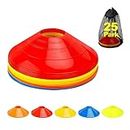 Ashsajkd(Set of 25 - Agility Soccer Cones with Carry Bag and for ， Football Cones for TrainingFootball, Basketball, Coaching, Agility Cones for Indoor and Outdoor Games (Multicolor)