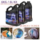 DEEP POUR 2:1 Ratio By Weight - 6Kg/6L Kit Clear Epoxy Resin - DIY River Art