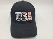 EE. UU. Bandera Americana Academia Deportes al Aire Libre Snapback (Parece L-XL) Sombrero Gorra Negra