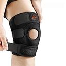GAARA INDIA Knee Support Pro for Men & Women with Adjustable Bi-Directional Straps with Open Patella for Arthritis, ACL/MCL, Knee Cap Brace for Running, Sports, Pain Relief (Single, Free Size)