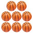 PU Stress Balls - Juego de 8 mini pelotas de baloncesto para niños