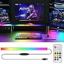 WILLED Under Monitor Light Bar, RGB Gaming Lights for Gaming Setup, Ambiance Backlights with Remote Controller, 5V USB Powered, for Gaming, Keyboard, Computer Accessories, PC Desk, Room Decoration