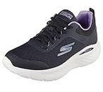 Skechers Women's Go Run Lite Sneaker, Black/Purple, 8