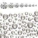TOAOB 200 Pieces Crystal Sew on Rhinestone 3 to 10mm Flatback Glass Claw Rhinestones Clear Gems Rhinestone for Crafts Jewelry Clothes Costume Shoes Dress Decorations