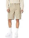 Amazon Essentials Pantalón corto cargo de corte clásico (disponible en tallas grandes y largos especiales) Hombre, Marrón Caqui Oscuro, 40W