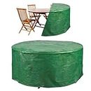 ADEPTNA Heavy Duty LARGE Round Patio Furniture Table Chairs Cover – Protects your Table and Chairs All Year Round from the Weather Dirt and Grime (225CM X 98CM)