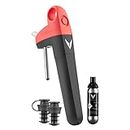 Coravin Pivot Wine Preservation System | Reusable Wine Vacuum Stopper & Pourer | Keeps Red & White Wine Fresh for up to 4 Weeks | Incl. 2 Pivot Stoppers & 1 Pure Argon Gas Capsule - Coral