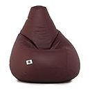 Amazon Brand - Umi Faux Leather Classic Bean Bag Cover (Without Beans) Colour- Maroon_Xxl