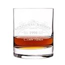 Herz & Heim® Whiskey Glas - Gentleman Whiskey Design - Gratis Gravur Name u. Geburtsjahr
